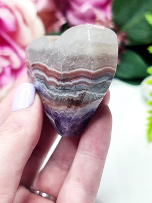 Amethyst Agate Hearts #f