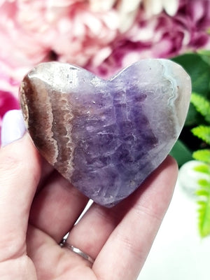 Amethyst Agate Hearts #b