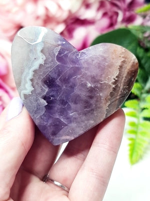 Amethyst Agate Hearts #b