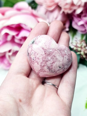 Rhodonite Puffy Heart