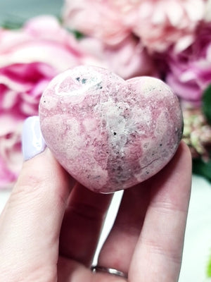 Rhodonite Puffy Heart